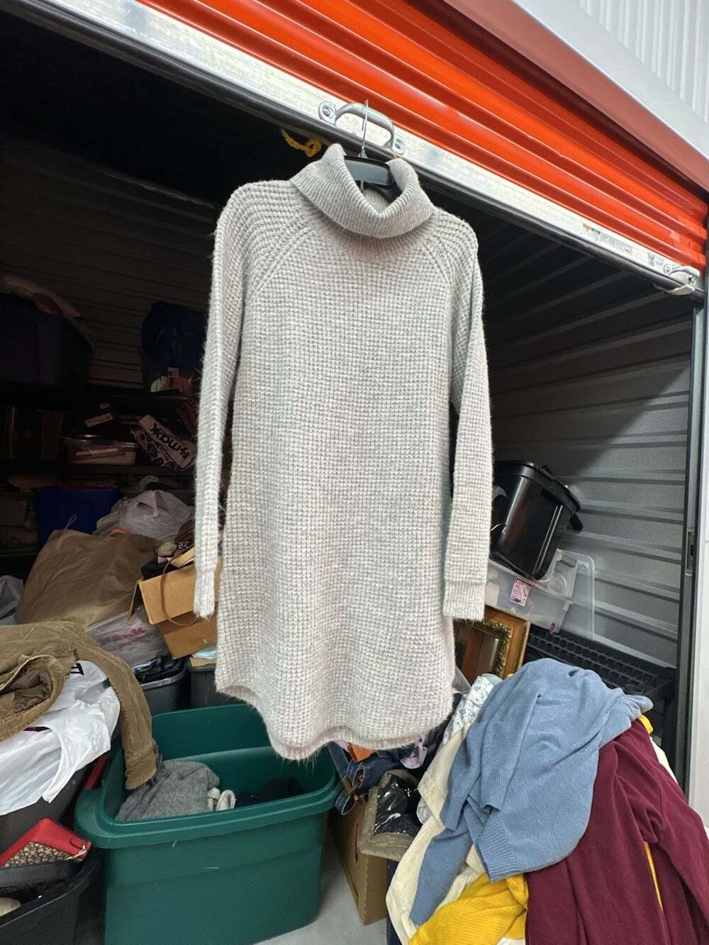 Kuhl Gray Textured Turtleneck Knit Sweater Dress Size L